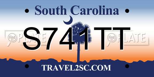 S741TT South Carolina License Plate