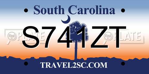 S741ZT South Carolina License Plate