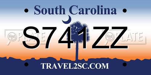 S741ZZ South Carolina License Plate