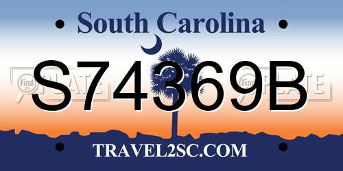 S74369B South Carolina License Plate