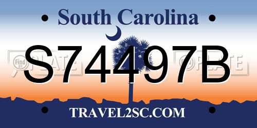 S74497B South Carolina License Plate