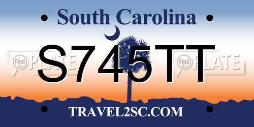 S745TT South Carolina License Plate