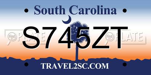 S745ZT South Carolina License Plate