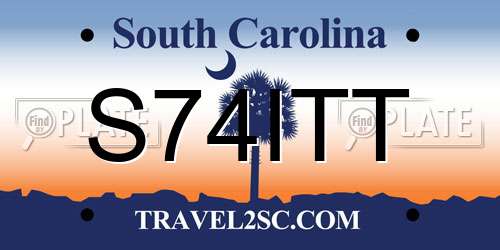 S74ITT South Carolina License Plate