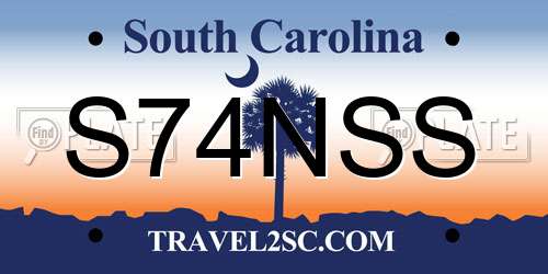 S74NSS South Carolina License Plate
