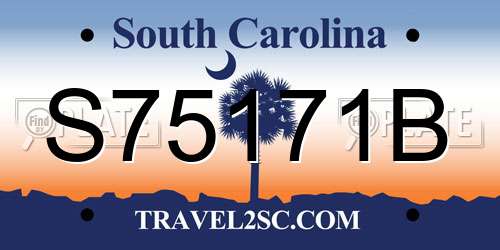 S75171B South Carolina License Plate