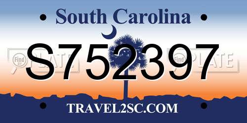 S752397 South Carolina License Plate