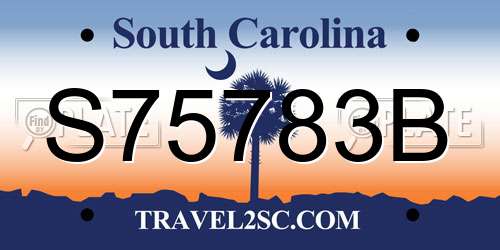 S75783B South Carolina License Plate