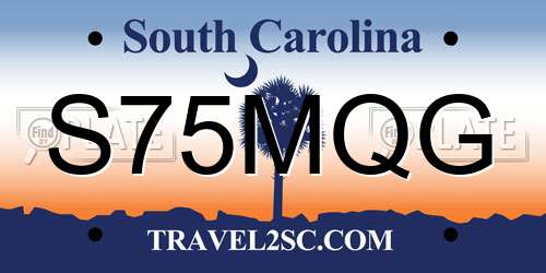 S75MQG South Carolina License Plate