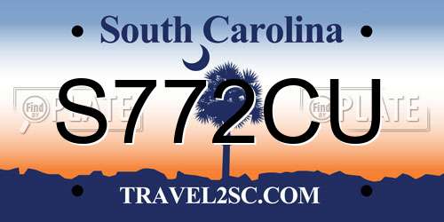S772CU South Carolina License Plate