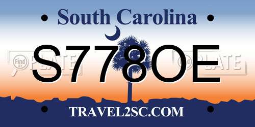 S778OE South Carolina License Plate