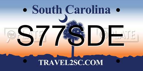 S77SDE South Carolina License Plate