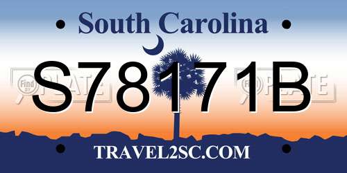 S78171B South Carolina License Plate