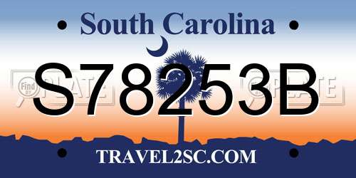 S78253B South Carolina License Plate
