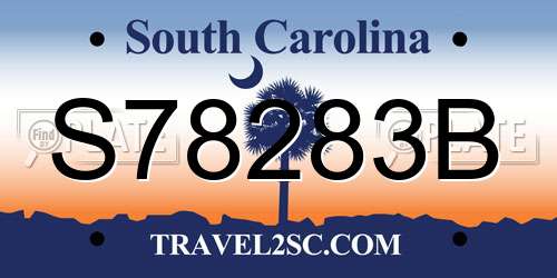 S78283B South Carolina License Plate