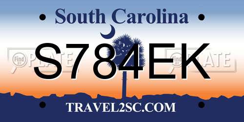 S784EK South Carolina License Plate