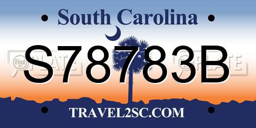 S78783B South Carolina License Plate