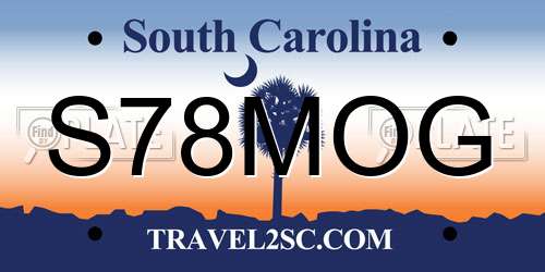 S78MOG South Carolina License Plate