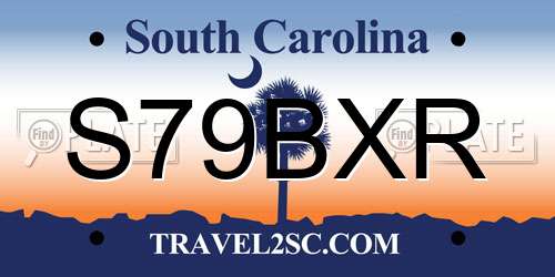 S79BXR South Carolina License Plate