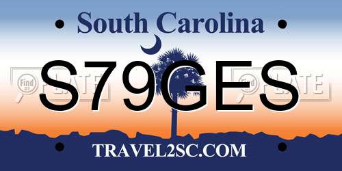 S79GES South Carolina License Plate