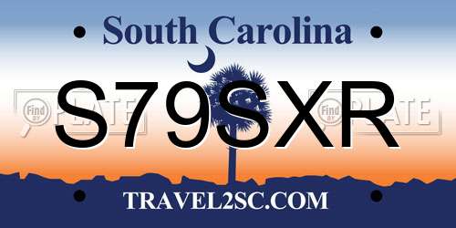 S79SXR South Carolina License Plate