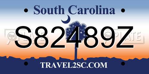 S82489Z South Carolina License Plate