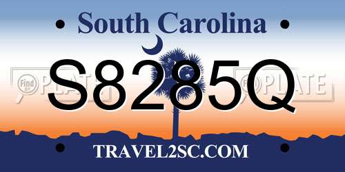S8285Q South Carolina License Plate