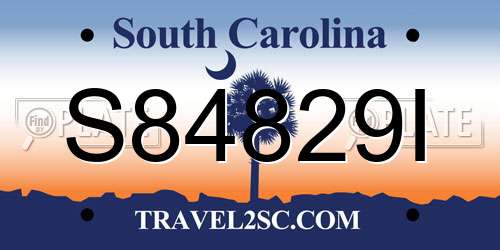 S84829I South Carolina License Plate