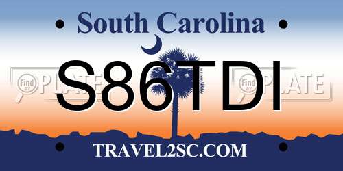 S86TDI South Carolina License Plate