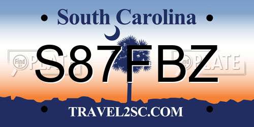 S87FBZ South Carolina License Plate