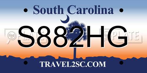 S882HG South Carolina License Plate