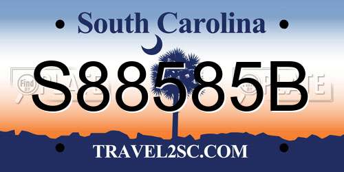 S88585B South Carolina License Plate