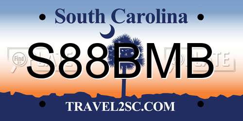 S88BMB South Carolina License Plate