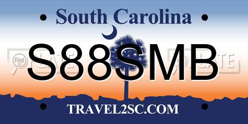 S88SMB South Carolina License Plate