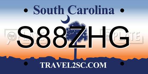 S88ZHG South Carolina License Plate