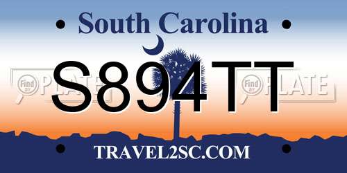 S894TT South Carolina License Plate