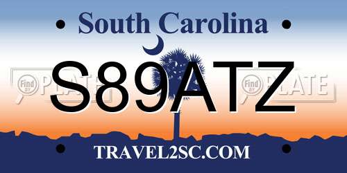 S89ATZ South Carolina License Plate