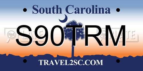 S90TRM South Carolina License Plate