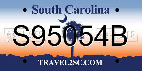 S95054B South Carolina License Plate