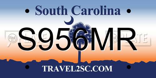 S956MR South Carolina License Plate