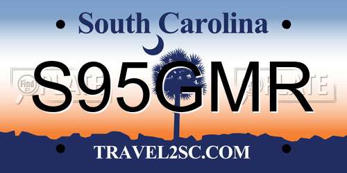 S95GMR South Carolina License Plate