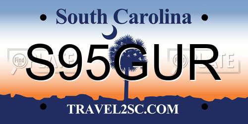 S95GUR South Carolina License Plate