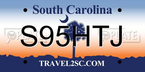 S95HTJ South Carolina License Plate