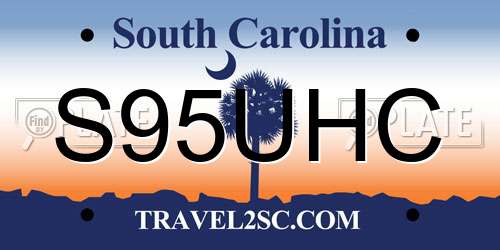 S95UHC South Carolina License Plate