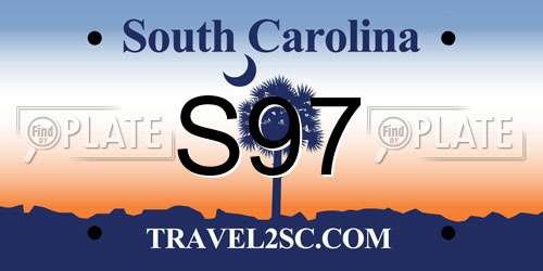 S97 South Carolina License Plate
