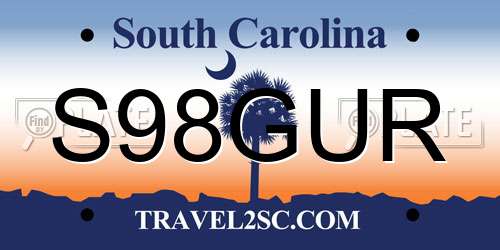 S98GUR South Carolina License Plate