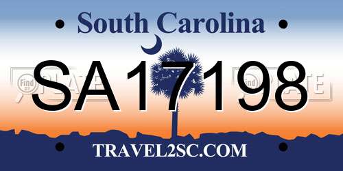 SA17198 South Carolina License Plate