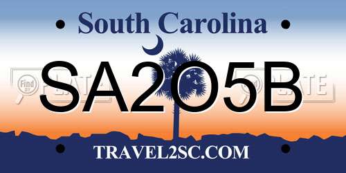 SA2O5B South Carolina License Plate