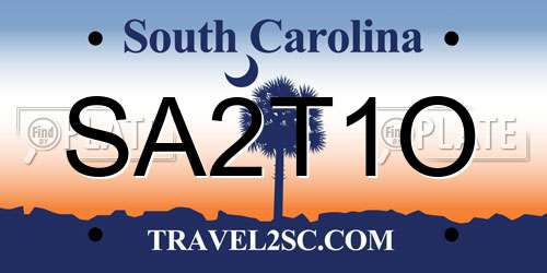 SA2T1O South Carolina License Plate