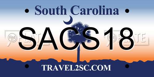 SACS18 South Carolina License Plate